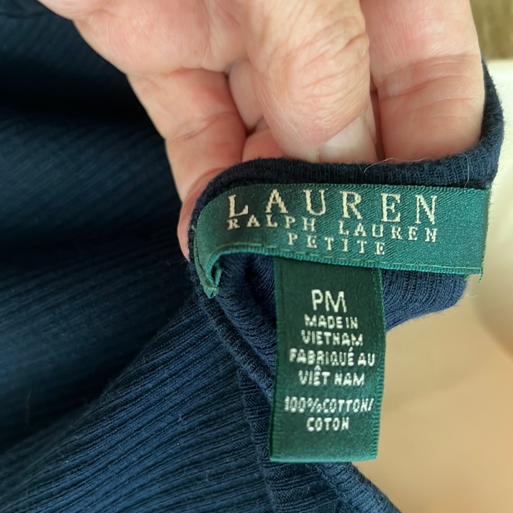 Lauren navy nautical striped top - Picture 4 of 4